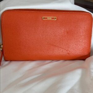 Fendi Vibrant Orange Wallet